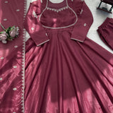 Crafted Silk Anarkali Suit