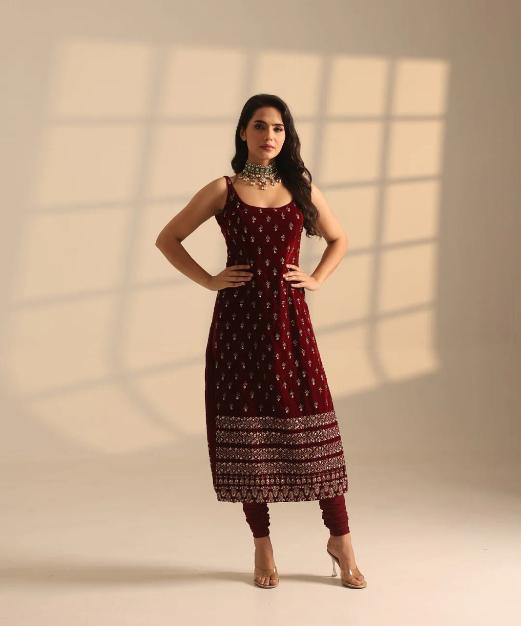 Zoya Roman Glass Straight Suit