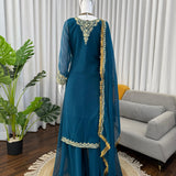 Classy Georgette Embroidered Top Plazzo