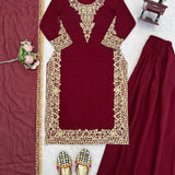 Classy Georgette Embroidered Top Plazzo