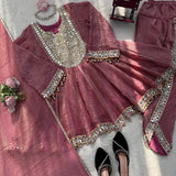 Exclusive Gold Cruch Mirror Work Suit
