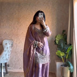 Ethnic Fandy Silk Top Bottom