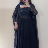 Black Elegance Top Plazzo Set