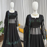 Black Elegance Top Plazzo Set