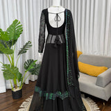 Black Elegance Top Plazzo Set