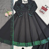 Black Elegance Top Plazzo Set