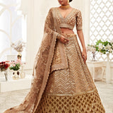 Glamorious Golden Embroidered Lehenga