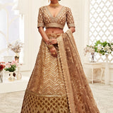 Glamorious Golden Embroidered Lehenga