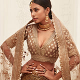 Glamorious Golden Embroidered Lehenga