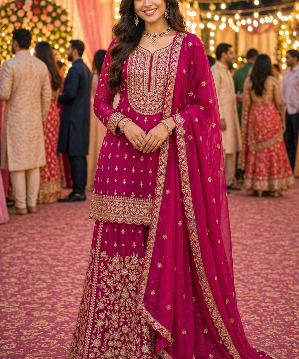 Premium Hima Embroidered Suit
