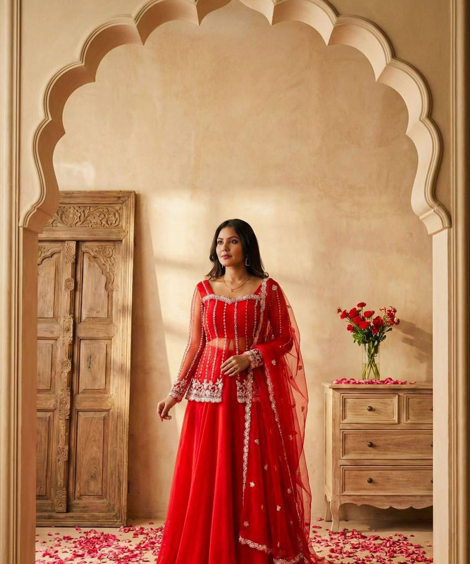 Premium Bridal Embroidered Lehenga