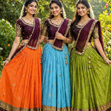 Traditional Pure Rangoli Silk Lehenga