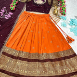 Traditional Pure Rangoli Silk Lehenga