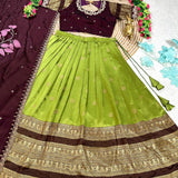 Traditional Pure Rangoli Silk Lehenga