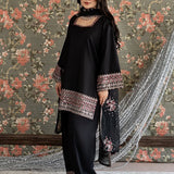 Elegant Black Farshi Salwar Suit