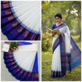 Korvai Border Silk Uniform Saree