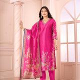 Festive Simmer Silk Straight Suit