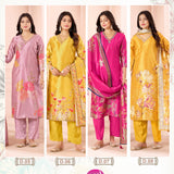 Festive Simmer Silk Straight Suit