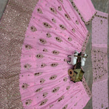 Pink Premium Georgette Lehenga