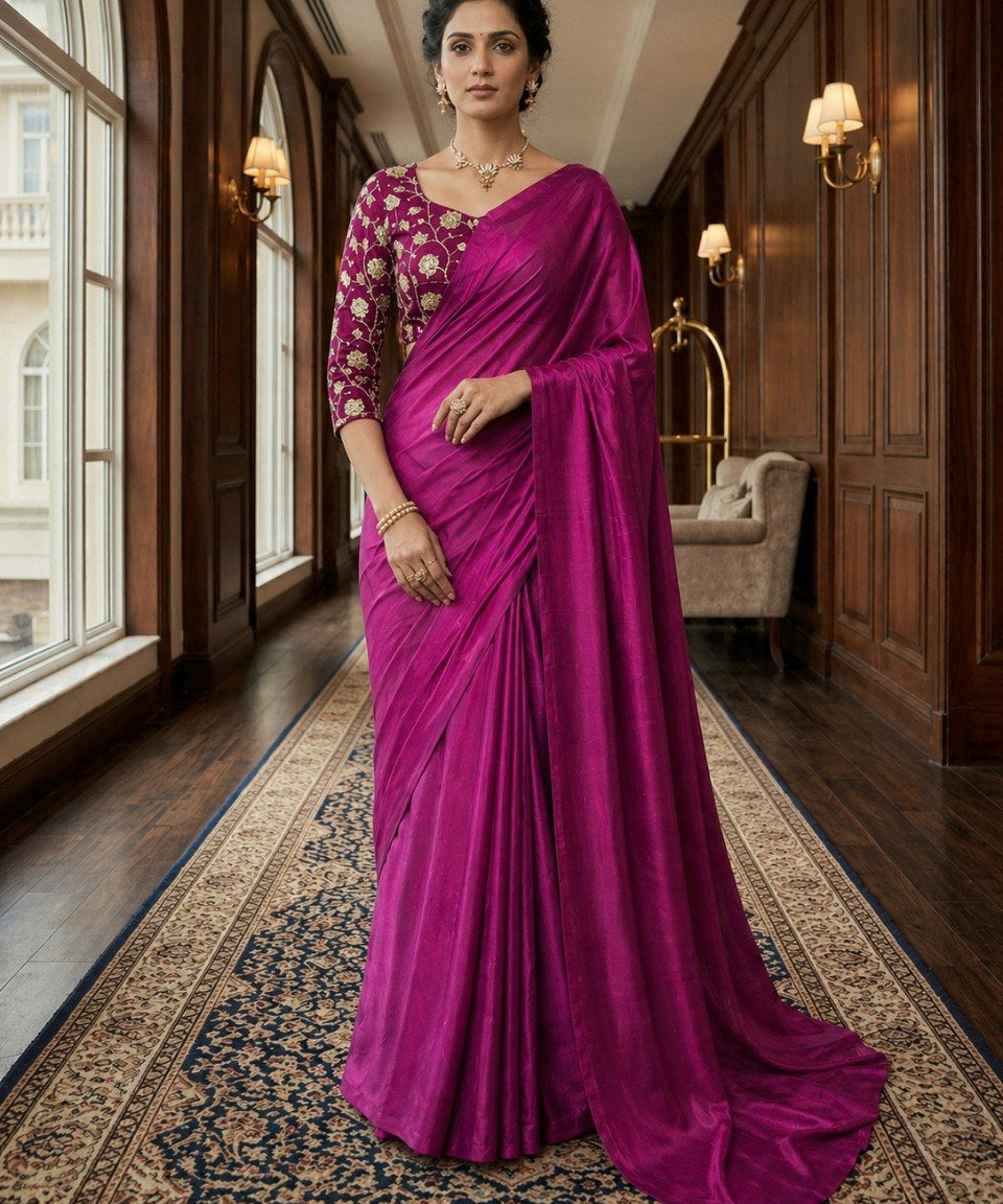 Madhubala Fendy Satin Silk Saree