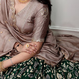 Traditional Kalamkari Tussar Silk Lehenga