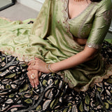 Traditional Kalamkari Tussar Silk Lehenga