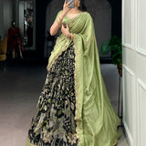 Traditional Kalamkari Tussar Silk Lehenga