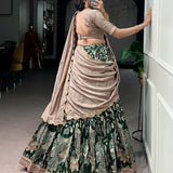 Traditional Kalamkari Tussar Silk Lehenga