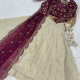 South Indian Cosmos Zari Lehenga