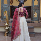 South Indian Cosmos Zari Lehenga