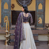 South Indian Cosmos Zari Lehenga