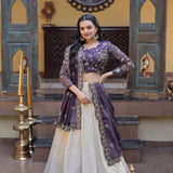 South Indian Cosmos Zari Lehenga