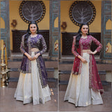 South Indian Cosmos Zari Lehenga