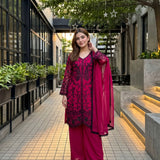 Designer Gerogette Embroidered Suit