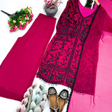 Designer Gerogette Embroidered Suit
