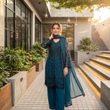 Designer Gerogette Embroidered Suit