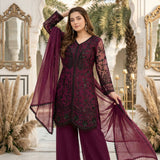 Designer Gerogette Embroidered Suit
