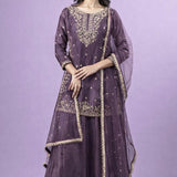 Festive Embrodiered Silk Top Plazzo
