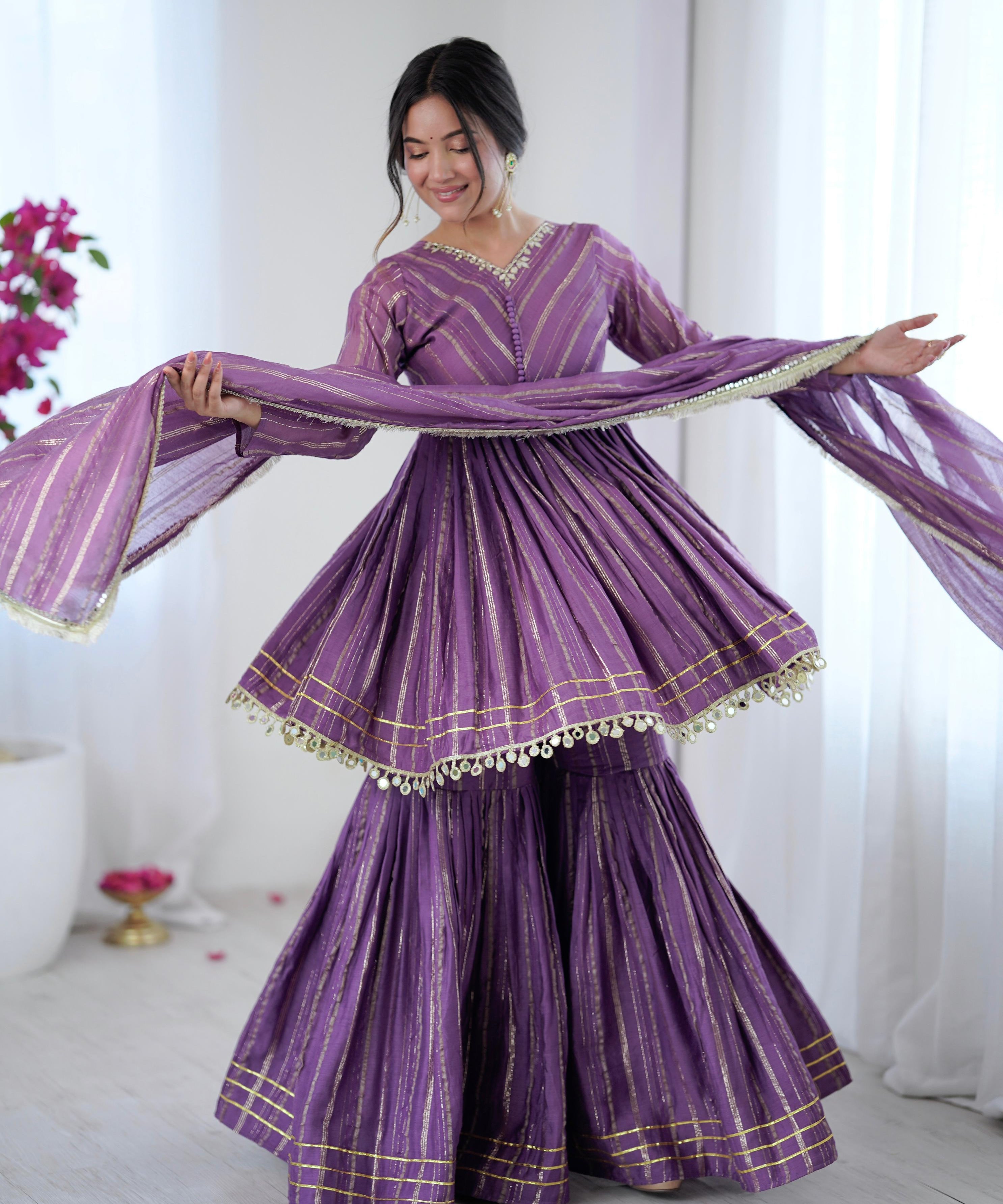 Pretty Ethnic Chanderi Silk Suit