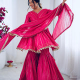 Pretty Ethnic Chanderi Silk Suit