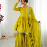 Pretty Ethnic Chanderi Silk Suit
