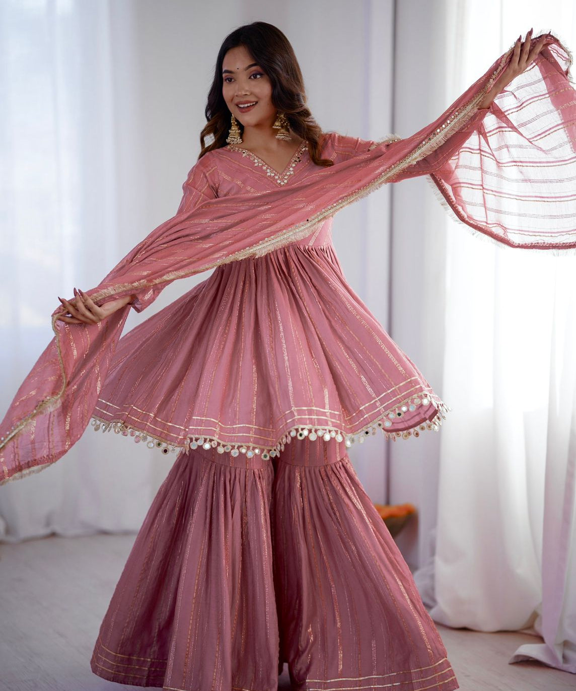 Pretty Ethnic Chanderi Silk Suit
