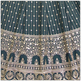 Dark Green Designer Embroidered Lehenga