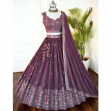 Rosy Georgette Wedding Lehenga Choli