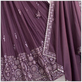 Rosy Georgette Wedding Lehenga Choli
