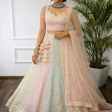 Light Treeton Bridal Georgette Lehenga