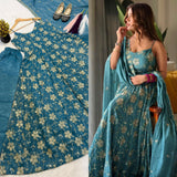 Floral Embroidered Anarkali Fancy Suit