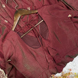 Maroon Desi Silk Anarkali Gown