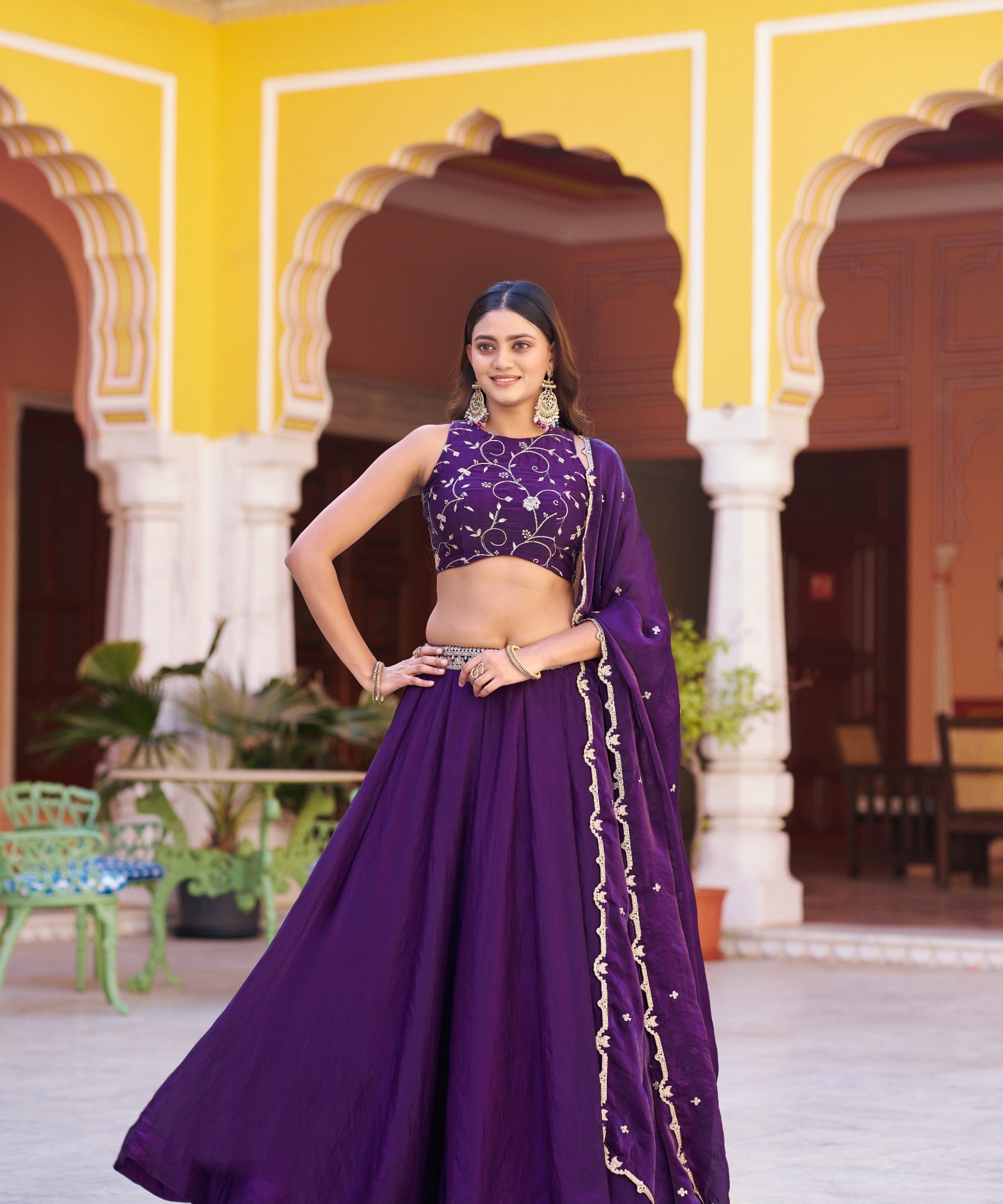 Ethnic Womens Fendy Silk Lehenga