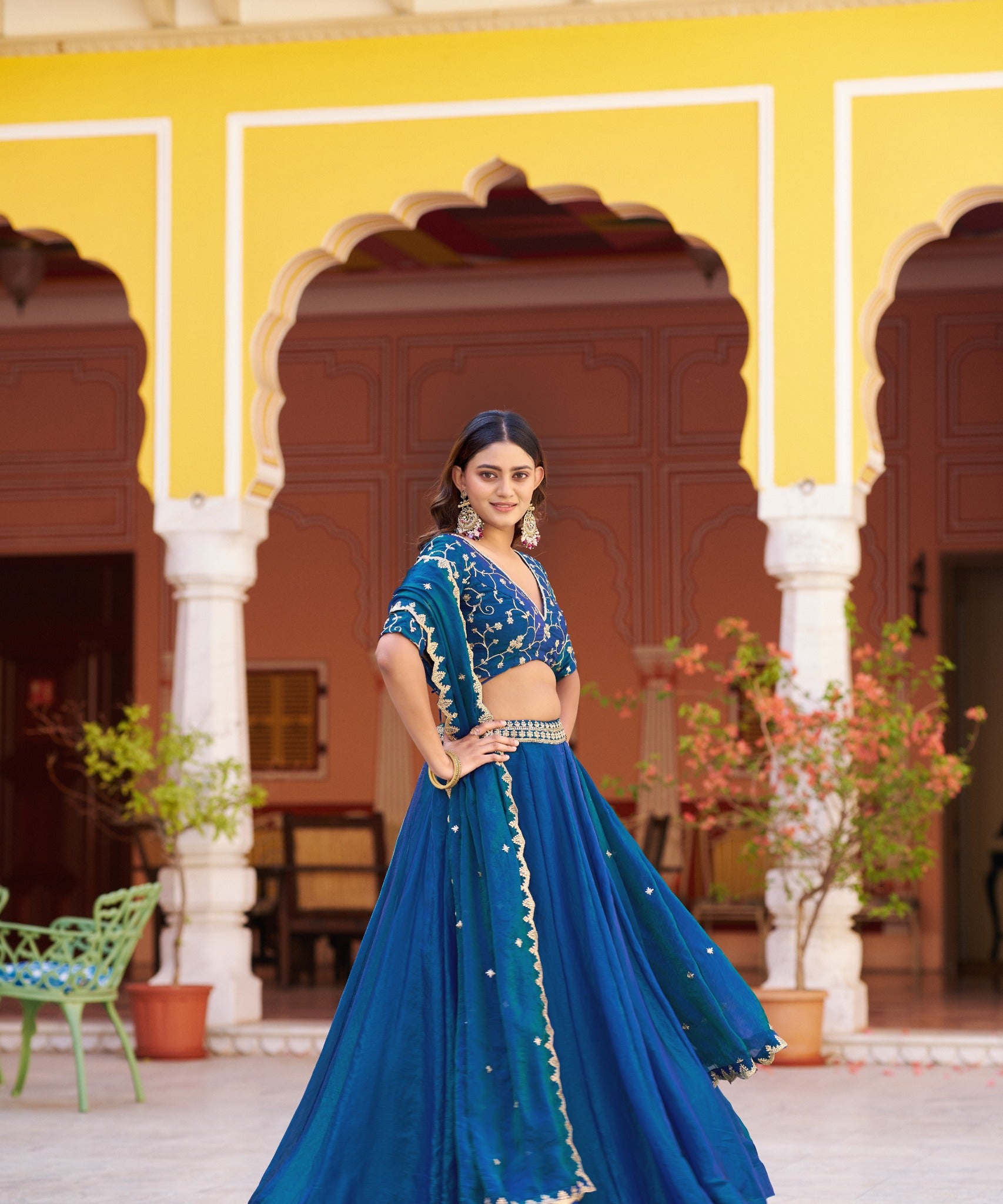 Ethnic Womens Fendy Silk Lehenga